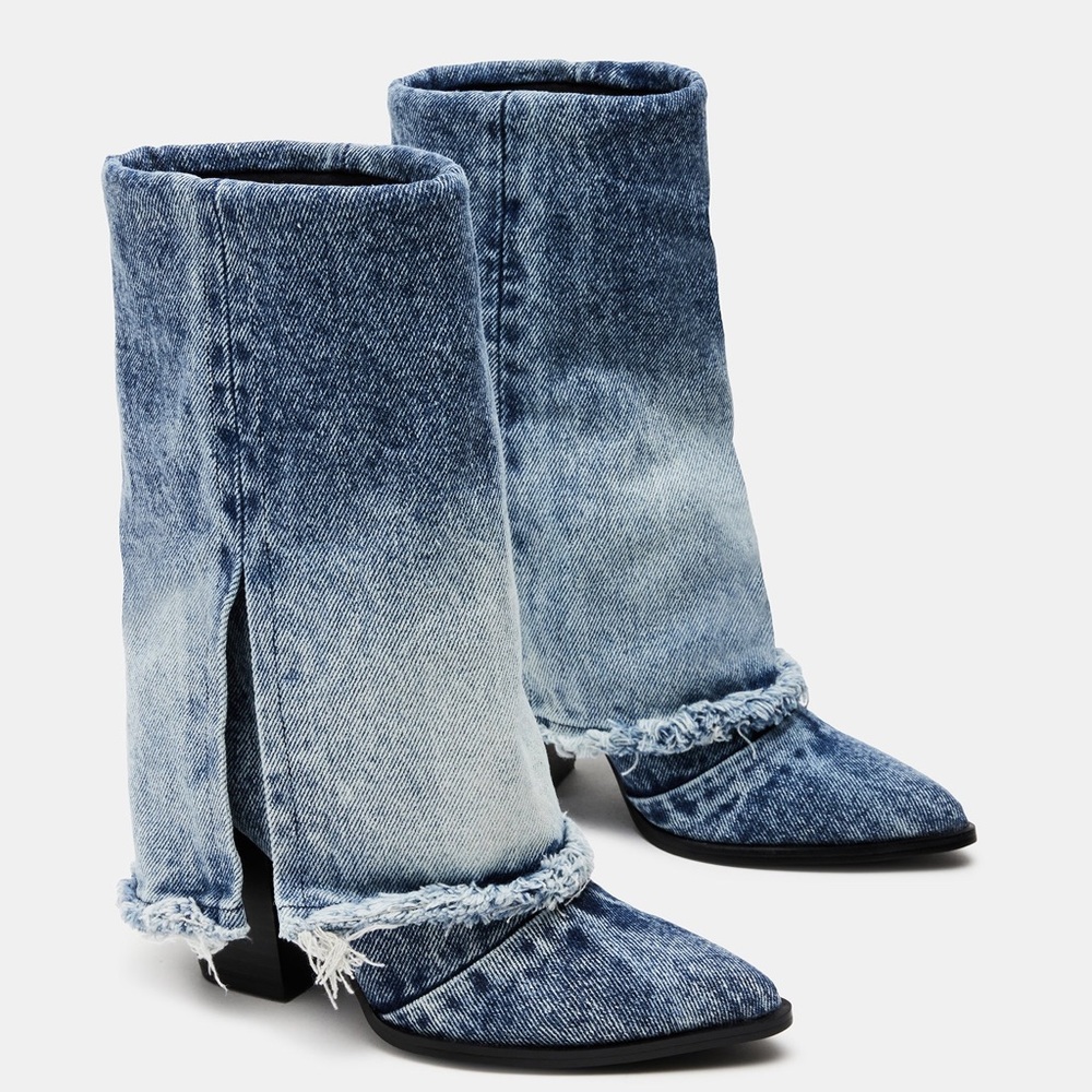 STEVE MADDEN LIVVY DENIM BOOTS